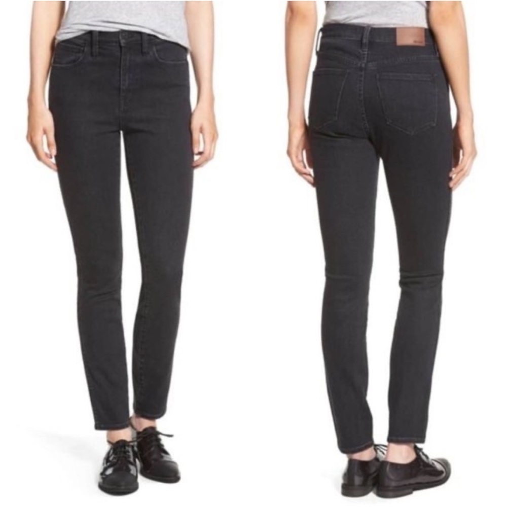 Madewell 9 High Riser Skinny‎ Skinny Jeans Black High Rise Denim 30